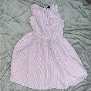 Lands' End Light lavender Striped Girls Dress